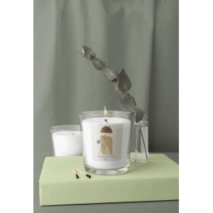 Mudita Live and Let Live Kokulu Şeffaf Cam Bardak Mum