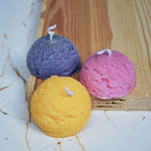 3'lü Küçük Dondurma Mum Seti Kokulu Mum