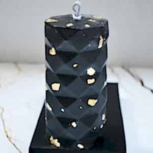 Siyah Gold Silindir Kokulu Mum Tekli