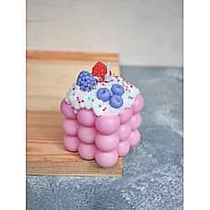 Özel Tasarım Dekoratif Cupcake Bubble Mum