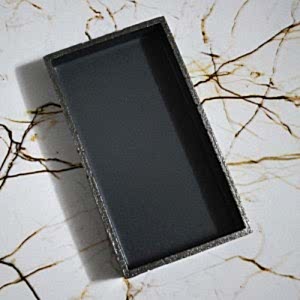 Mudi Gri Silver Dekoratif Tabak Mum Tabağı Mumluk