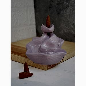 3 Tütsü Hediyeli Dekoratif Geri Akış Şelale Tütsülük Pembe