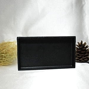 Mudi Siyah Dekoratif Tabak Mum Tabağı Mumluk