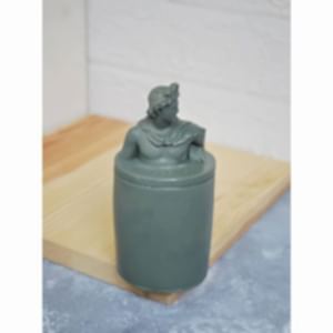 Apollo Büst Bardak Dekoratif Heykel Mum Kokulu Mum Küf Yeşili