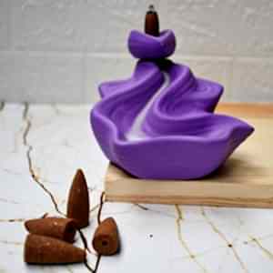 3 Tütsü Hediyeli Dekoratif Geri Akış Şelale Tütsülük Mor