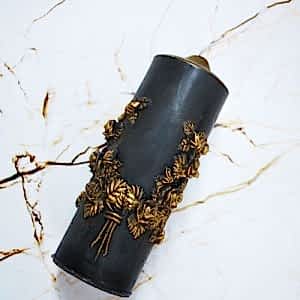 Antik Silindir Kokulu Dekoratif Mum Siyah