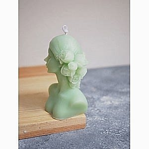 Çiçekli Kız Mum Dekoratif kokulu Mum