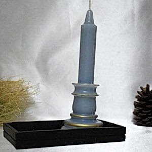 Mudi Siyah Dekoratif Tabak Mum Tabağı Mumluk