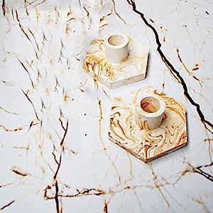 2'li Altıgen Şamdan Mumluk Camel