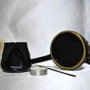 Mudi Siyah Gold Mum ve Tütsü Hediyeli Buhurdanlık & Tütsülük Seti