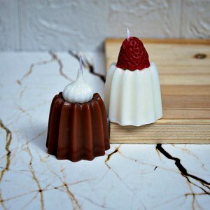 2'li Dekoratif Kokulu Mum Seti Küçük Pasta Mum Seti