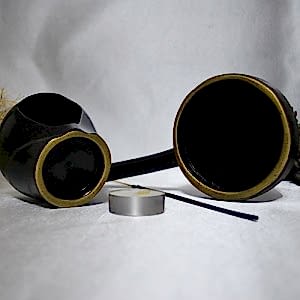 Mudi Siyah Gold Mum ve Tütsü Hediyeli Buhurdanlık & Tütsülük Seti