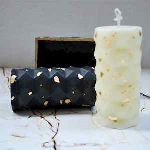 Tabak Hediyeli 2'li Gold Seri Kokulu Mum Seti