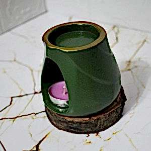 Mudi Beton Döküm YEŞİL Buhurdanlık Mumluk