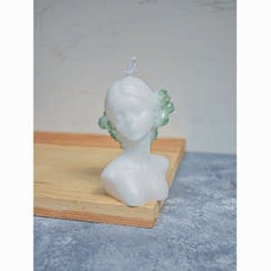 Çiçekli Kız Mum Dekoratif kokulu Mum