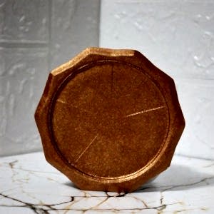 Beton Döküm Bronz Dekoratif Tabak Bardak Altığı veya Mum Tabağı