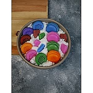 Çift Fitilli Kokulu Macaron Çanak Mum Dekoratif Kokulu Kase Mum