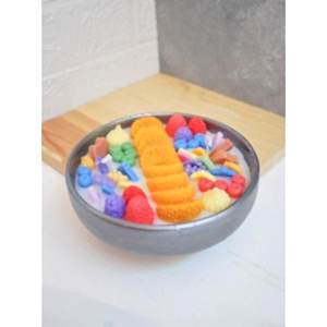 Çift Fitilli Kokulu Meyveli Çanak Mum Dekoratif Kokulu Kase Mum