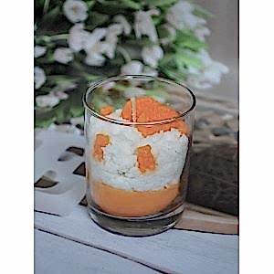 Dekoratif Portakal Meyveli Bardak Mum