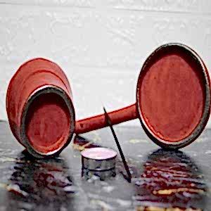 Mudi Kırmızı Silver Mum Ve Tütsü Hediye Buhurdanlık & Tütsülük Seti