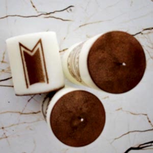 Özel Tasarım Dekoratif 3'lü Büyük Silindir Mum 8 cm Çap 1512-9 cm Boy