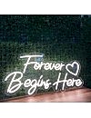 forever begins here neon tabela 70 cm, dekoratif led neon yazı