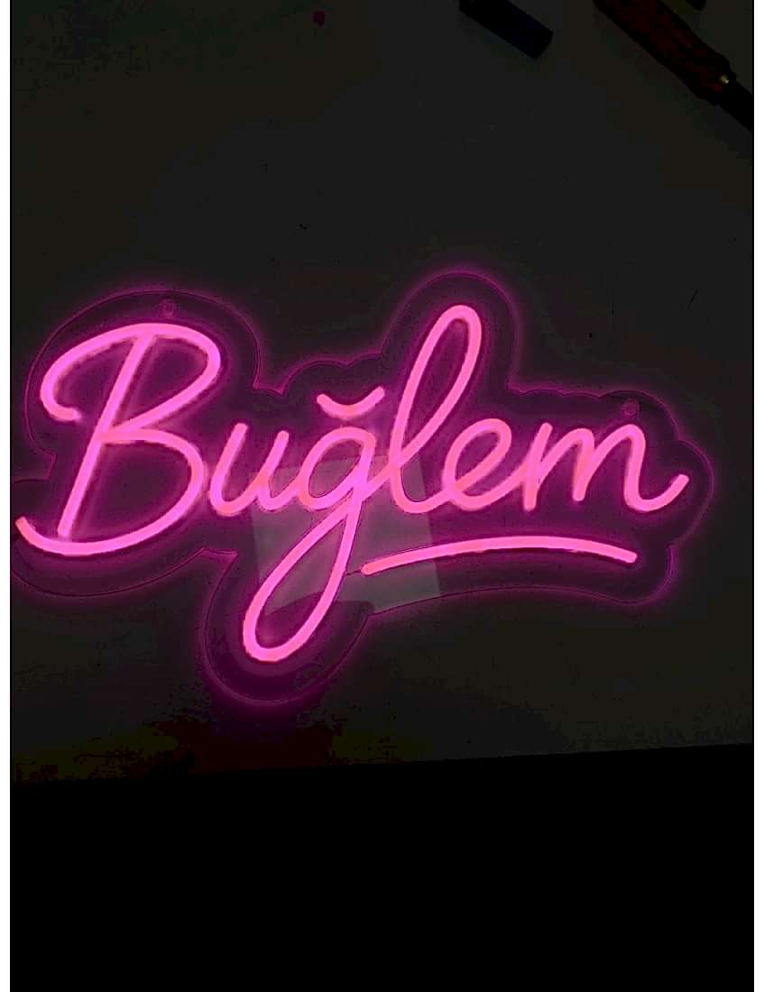 kişiye özel isimli neon led, 50 cm özel neon yazı, isim neon tabela