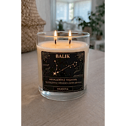 BALIK Burç Bardak Mum Kokulu Dekoratif Mum