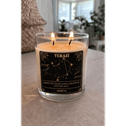 TERAZİ Burç Bardak Mum Kokulu Dekoratif Mum