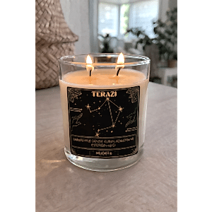 TERAZİ Burç Bardak Mum Kokulu Dekoratif Mum