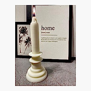 Beyaz Şamdan Kokulu Mum 20 Cm