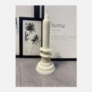 Beyaz Şamdan Kokulu Mum 20 Cm